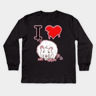 I Love Rats Funny Urban Year of The Rat Design NYC Style by GT Artland Kids Long Sleeve T-Shirt
